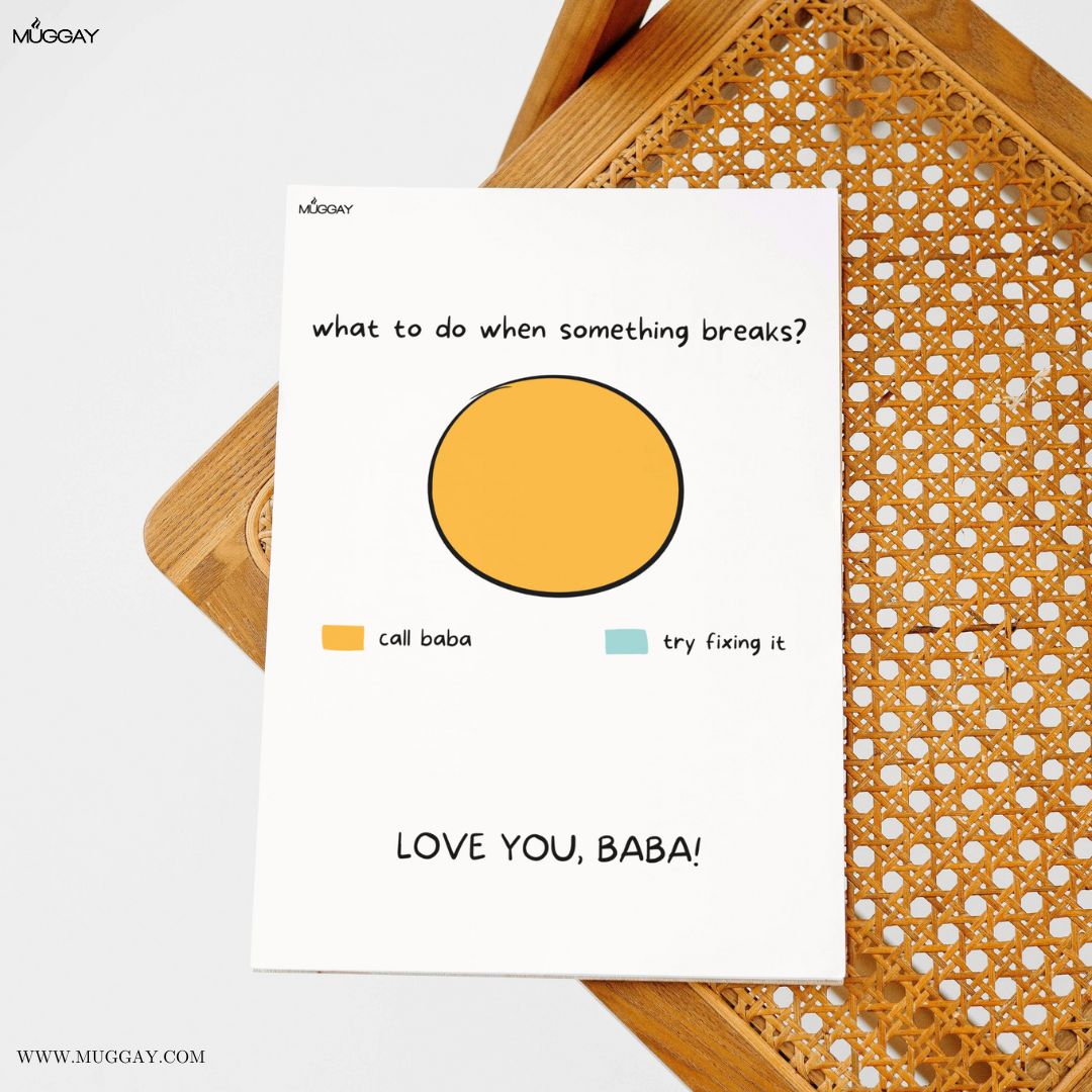 Call Dad Pie Chart | Cards for Fathers