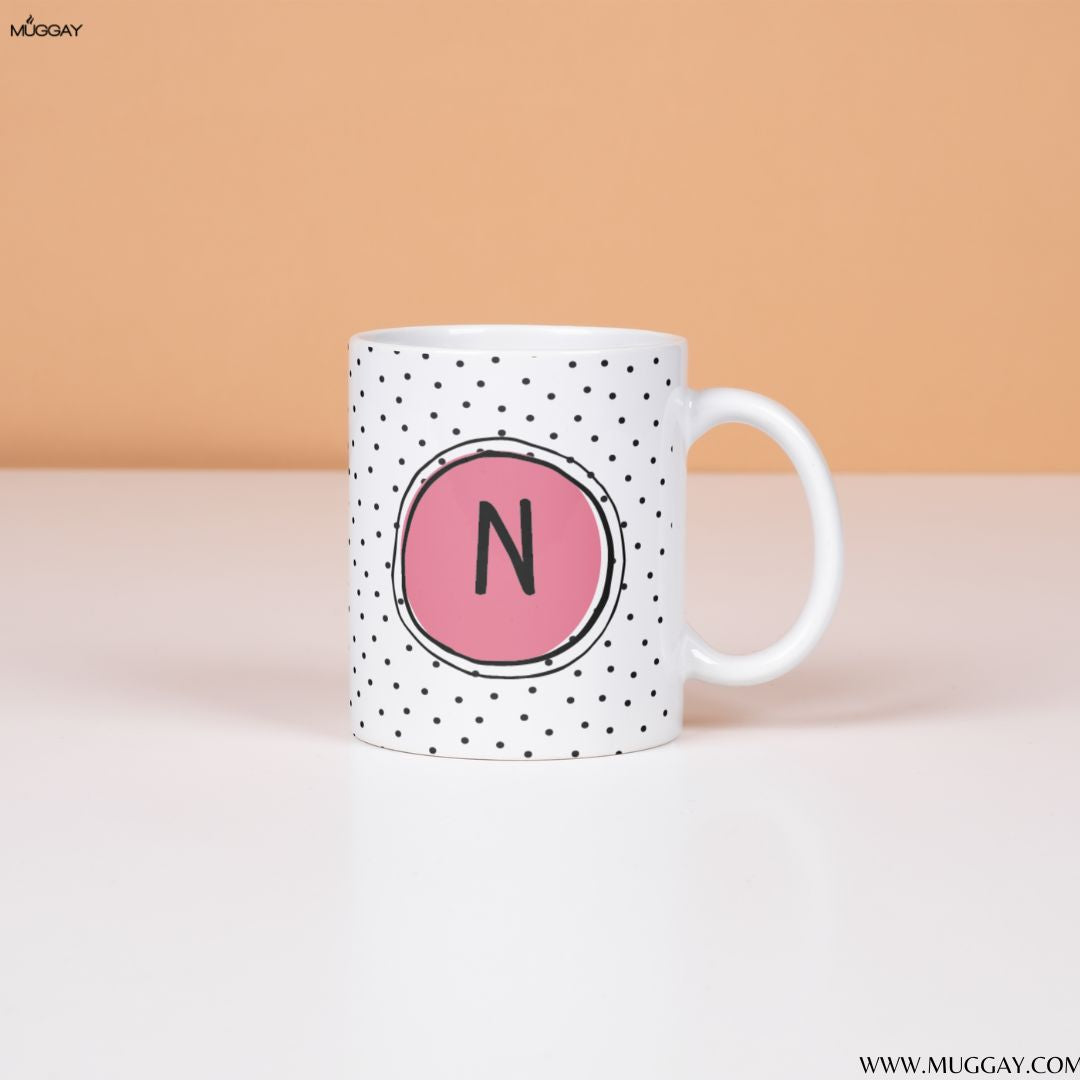 Polka Dot Alphabet Mugs | Valentines | Couples