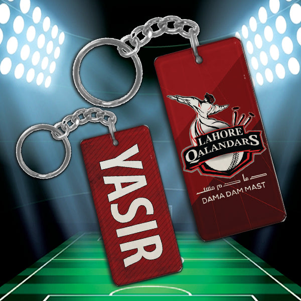 Lahore Qalandar metal keychain with your own name