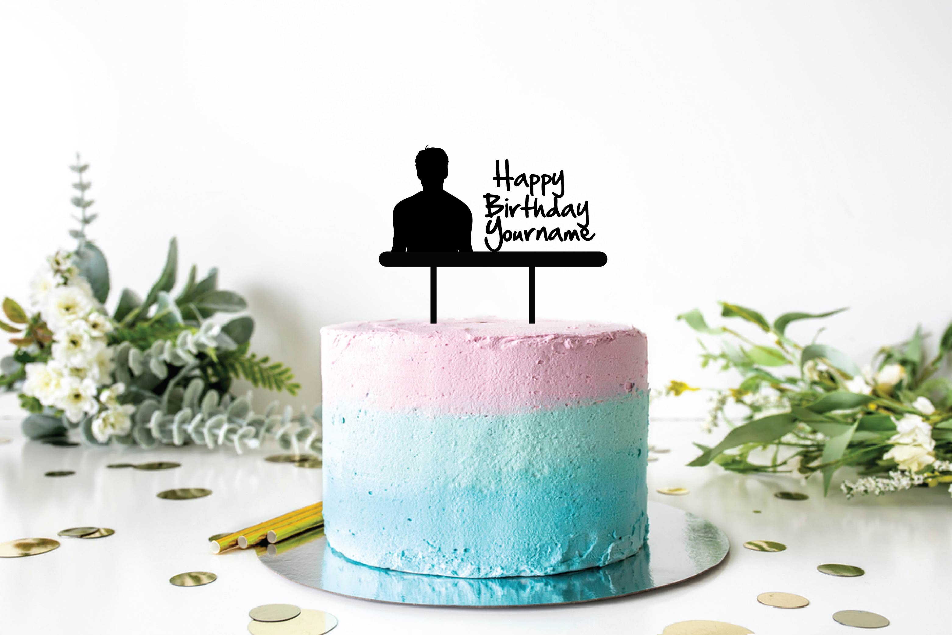 Front Man Custom Name Cake Topper Front Man Custom Name Cake Topper