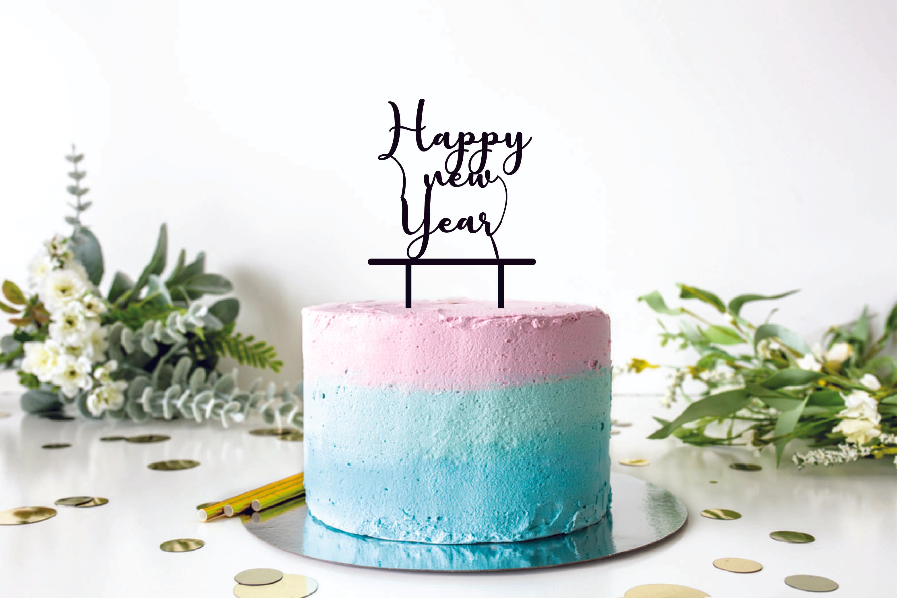 Happy New Year Cake Topper