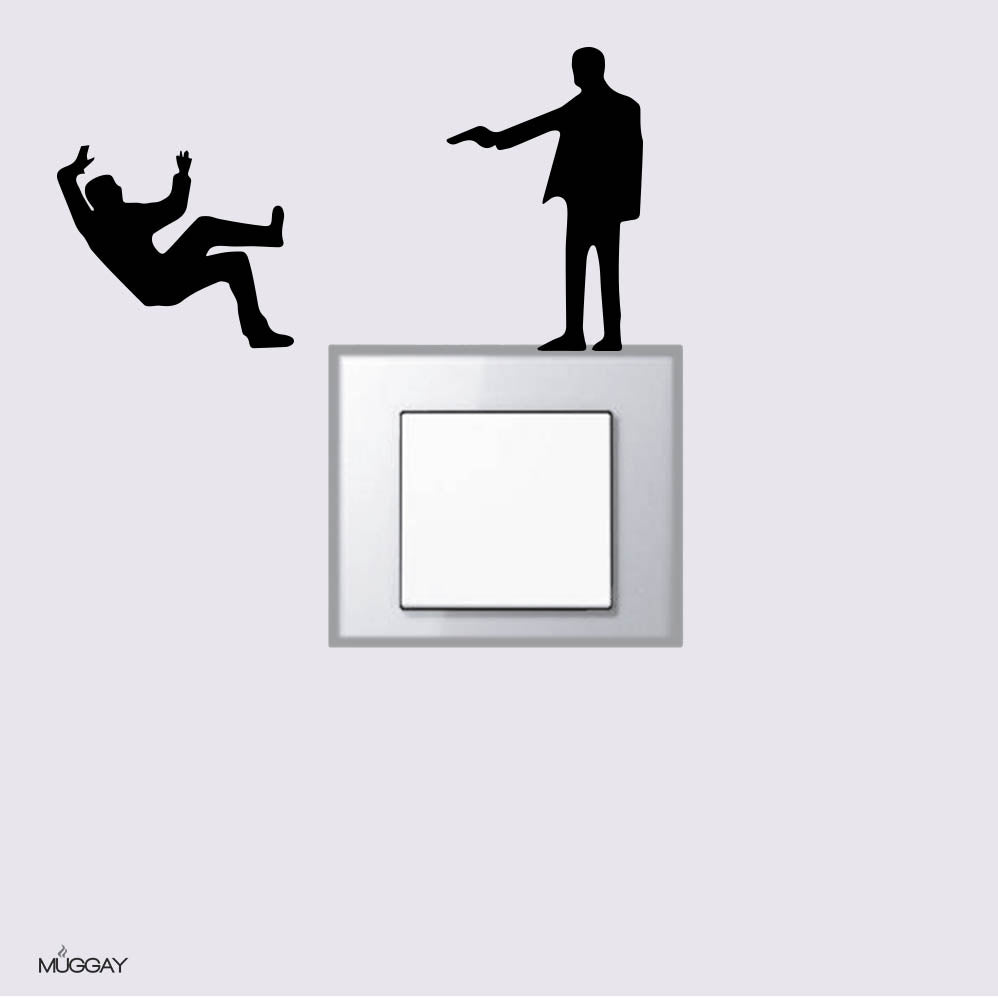 Shooting Man switch decal - Sticker Shooting Man switch decal - Sticker