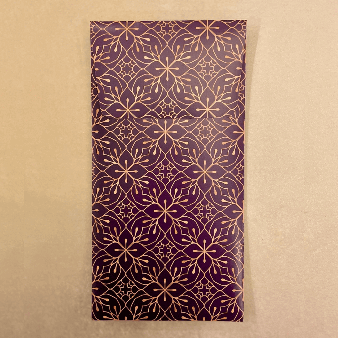 Purple Floral Web Eidi Envelope