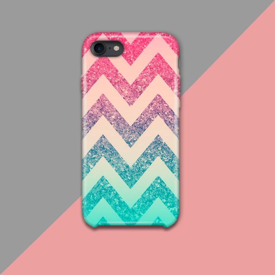 PINK GLITTER CHEVRON Design Phone Case