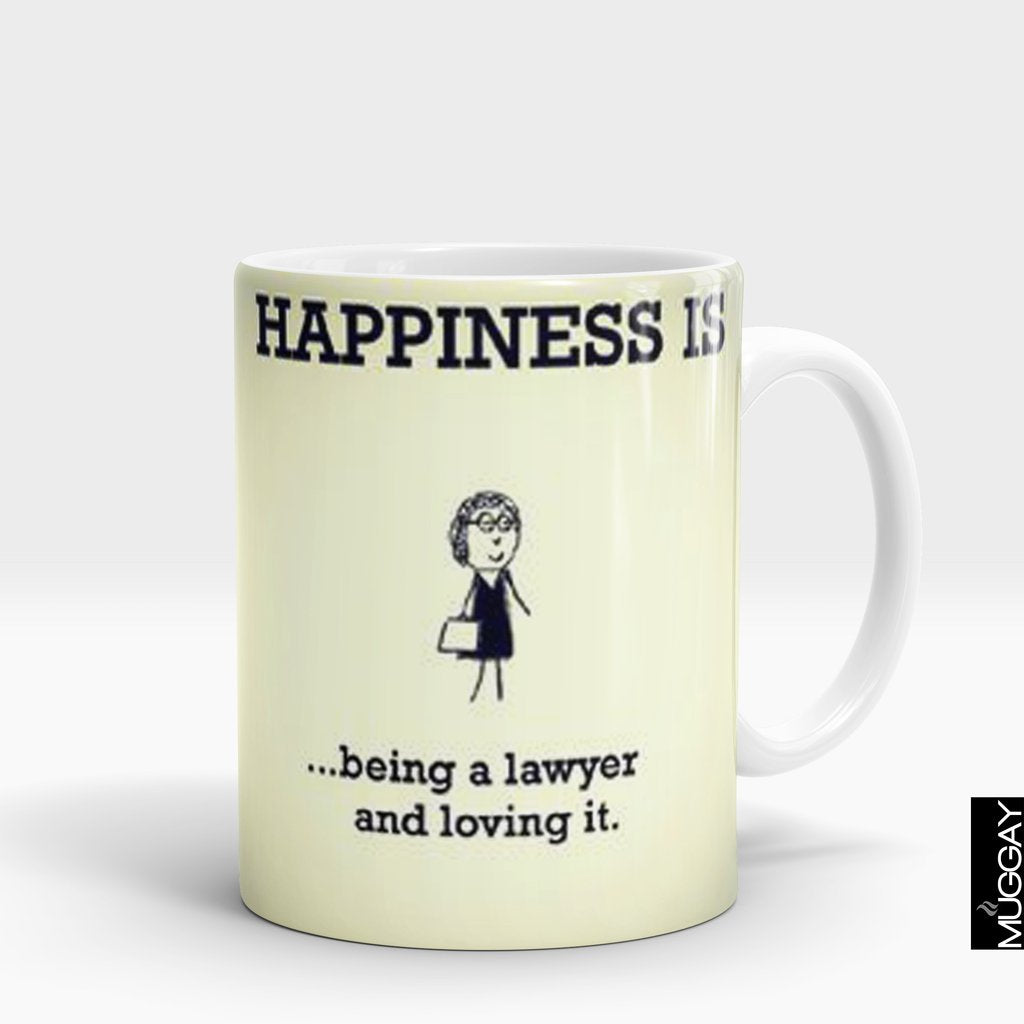 'Happiness is Being a Lawyer' Mug