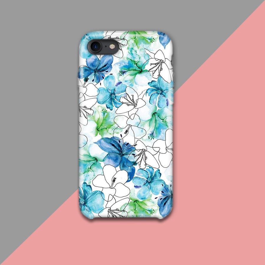 Blue Green and White Flowers Design Phone Case - Muggay.com - Mugs - Printing shop - truck Art mugs - Mug printing - Customized printing - Digital printing - Muggay 