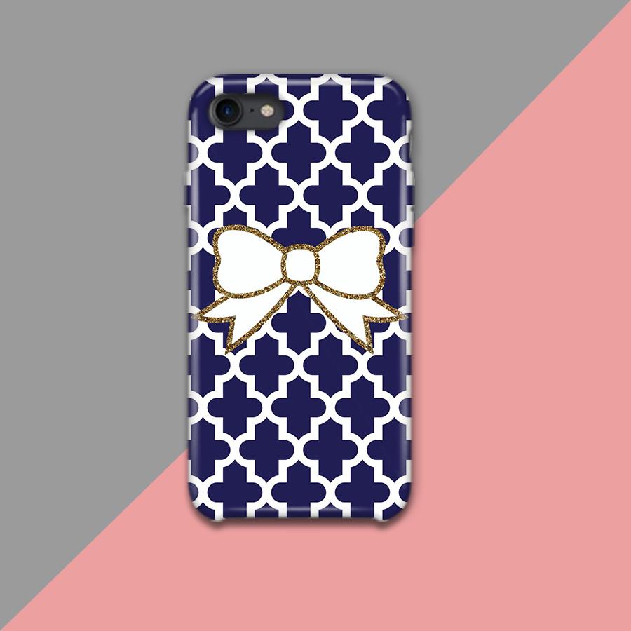 White and Purple Background Design Phone Case