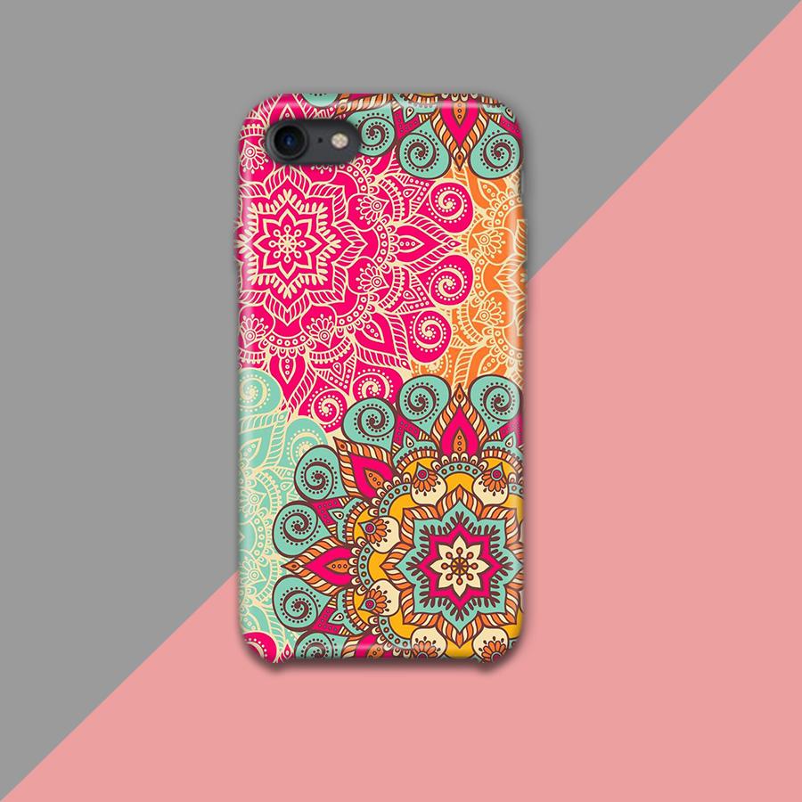 Pink and Yellow motif Pattern Design Phone Case