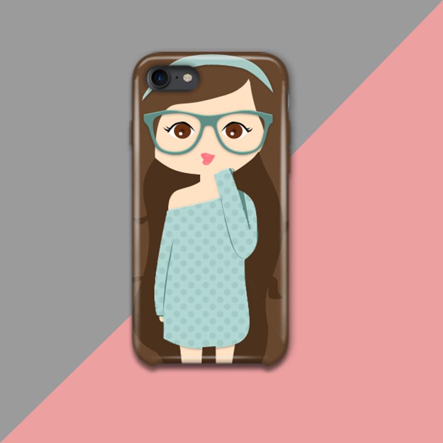 Brown Vintage doll Design Phone Case - Muggay.com - Mugs - Printing shop - truck Art mugs - Mug printing - Customized printing - Digital printing - Muggay
