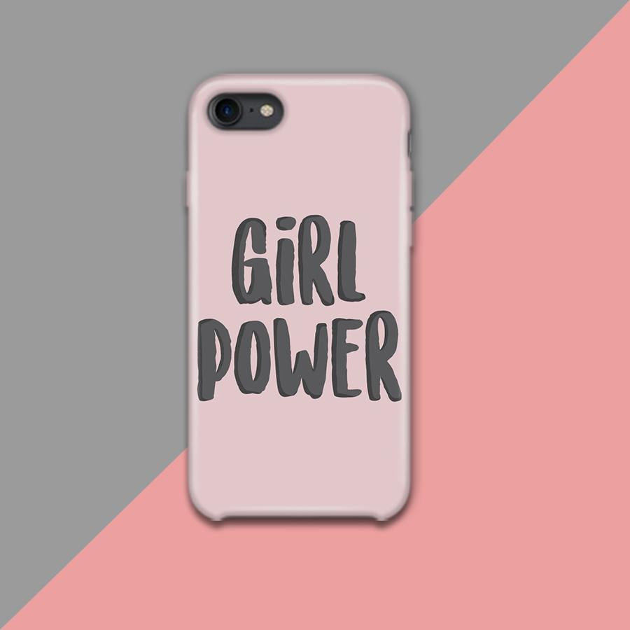 Girl power with pink background you Design Phone Case