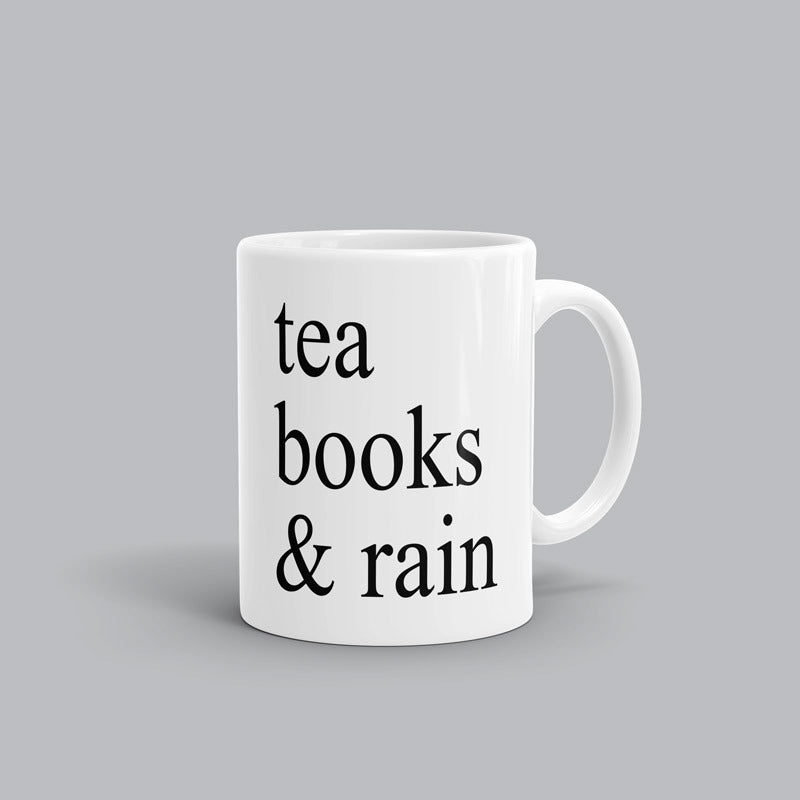 Tea, rain Book Mug
