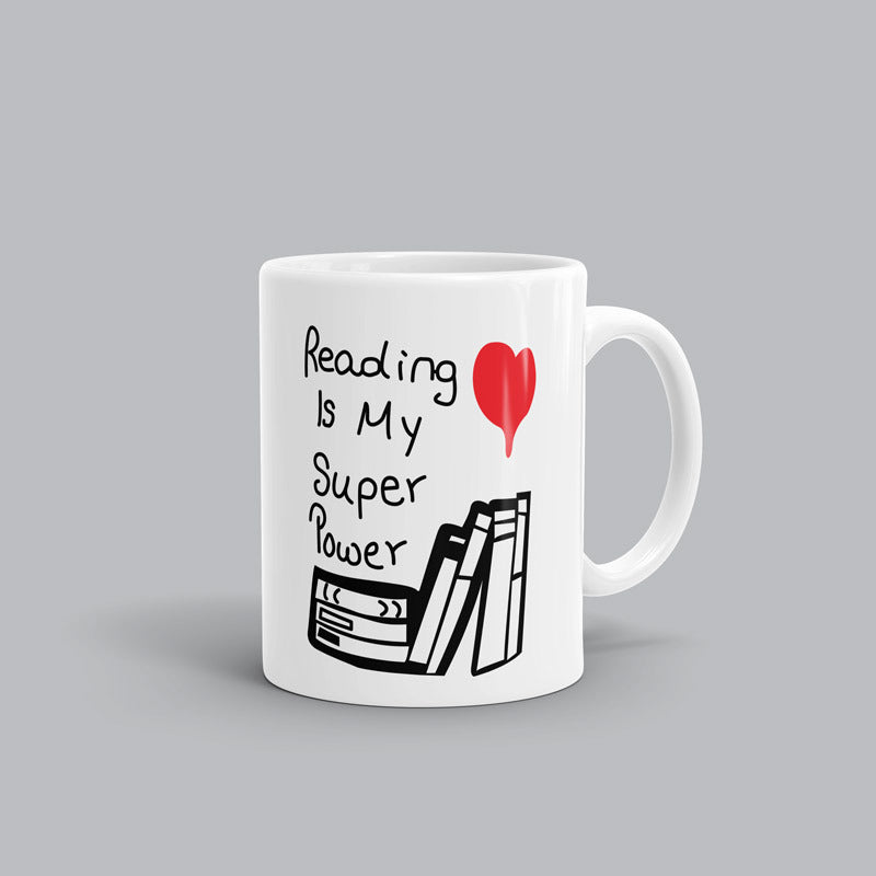Reading super power Book Mug Reading super power Book Mug