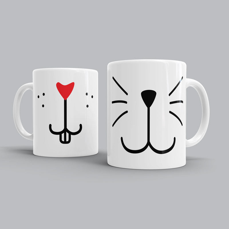 Whiskers & Freckles Couple Mugs