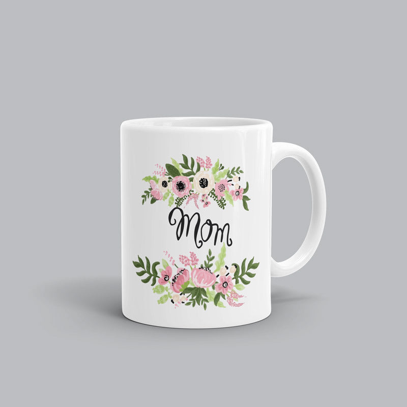 Floral Wreath Mom  Mug