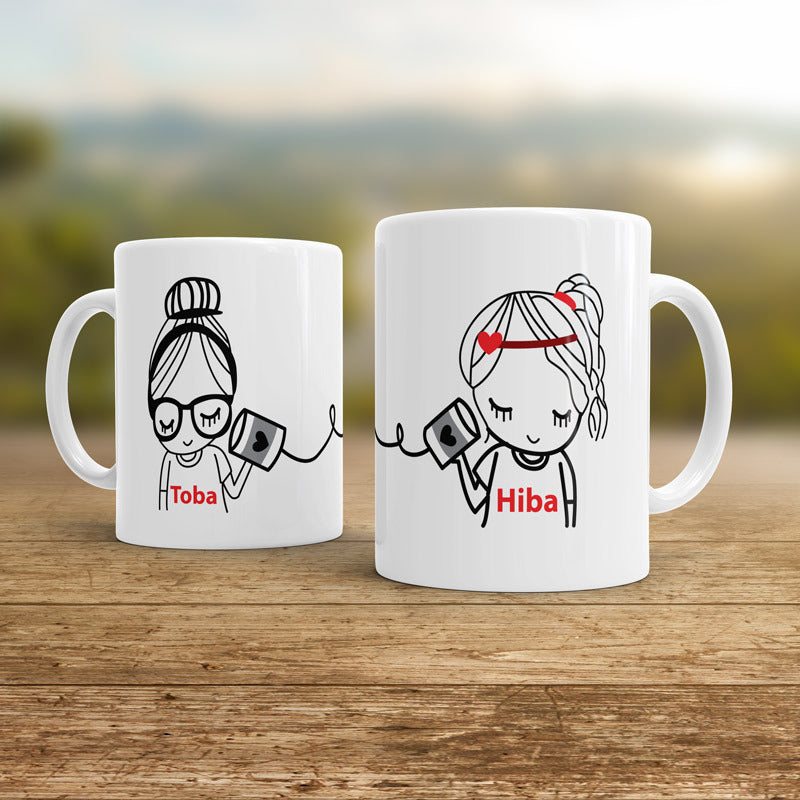 Girl connection mugs