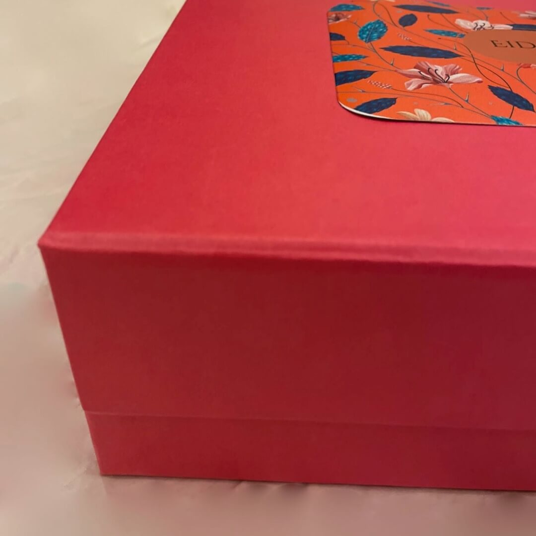 Pink Gift Box, Orange Motif Pink Gift Box, Orange Motif
