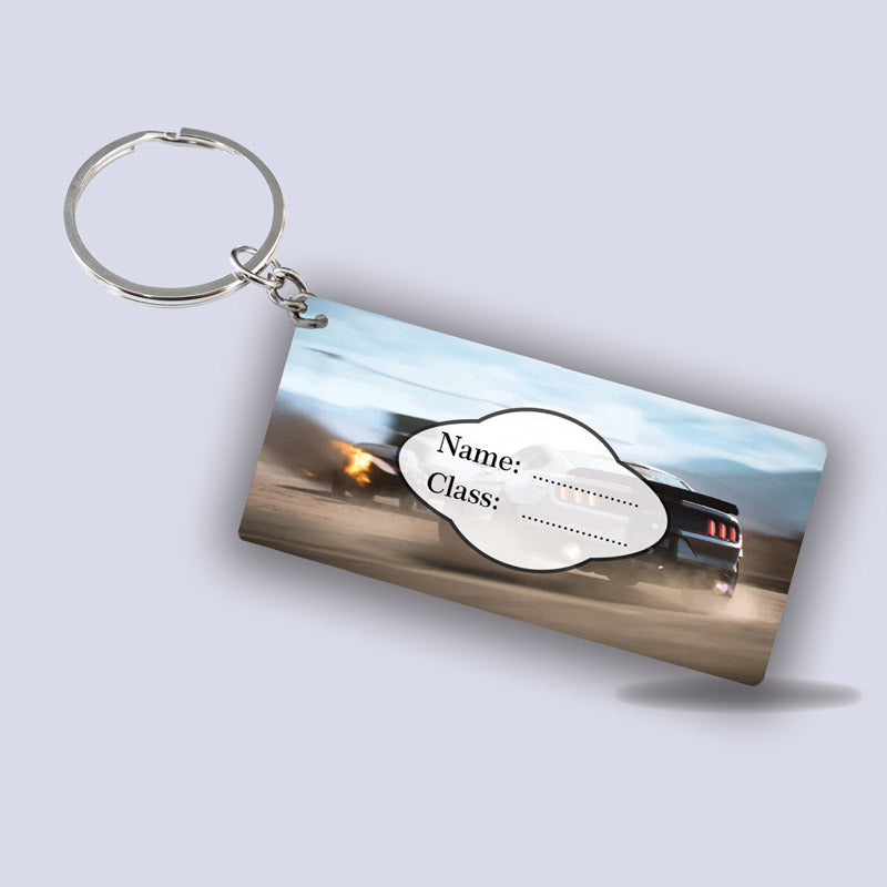 Grey sports car School Keychain Grey sports car School Keychain