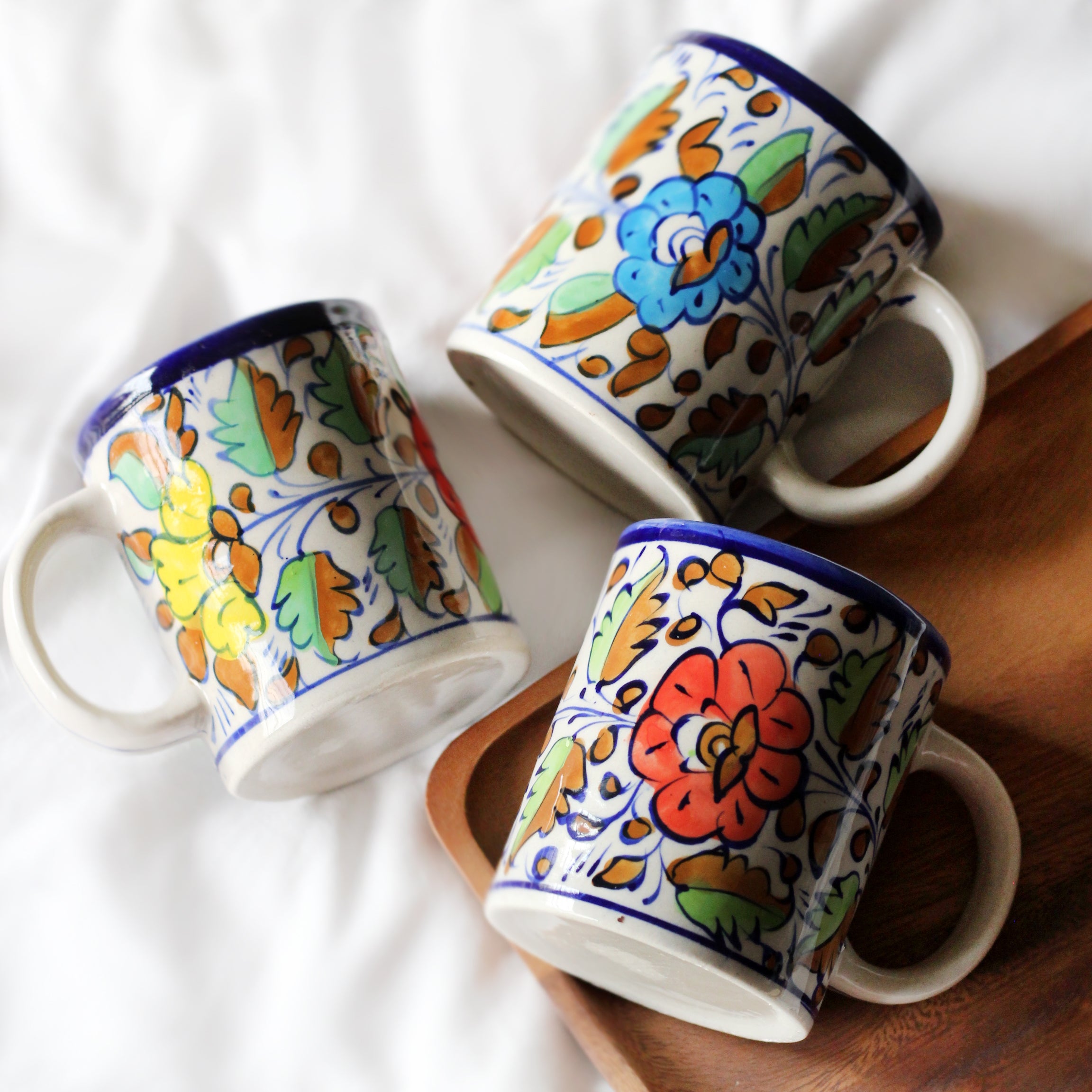 Colored Flowers, Green&Brown Leaves Colored Flowers, Green&Brown Leaves