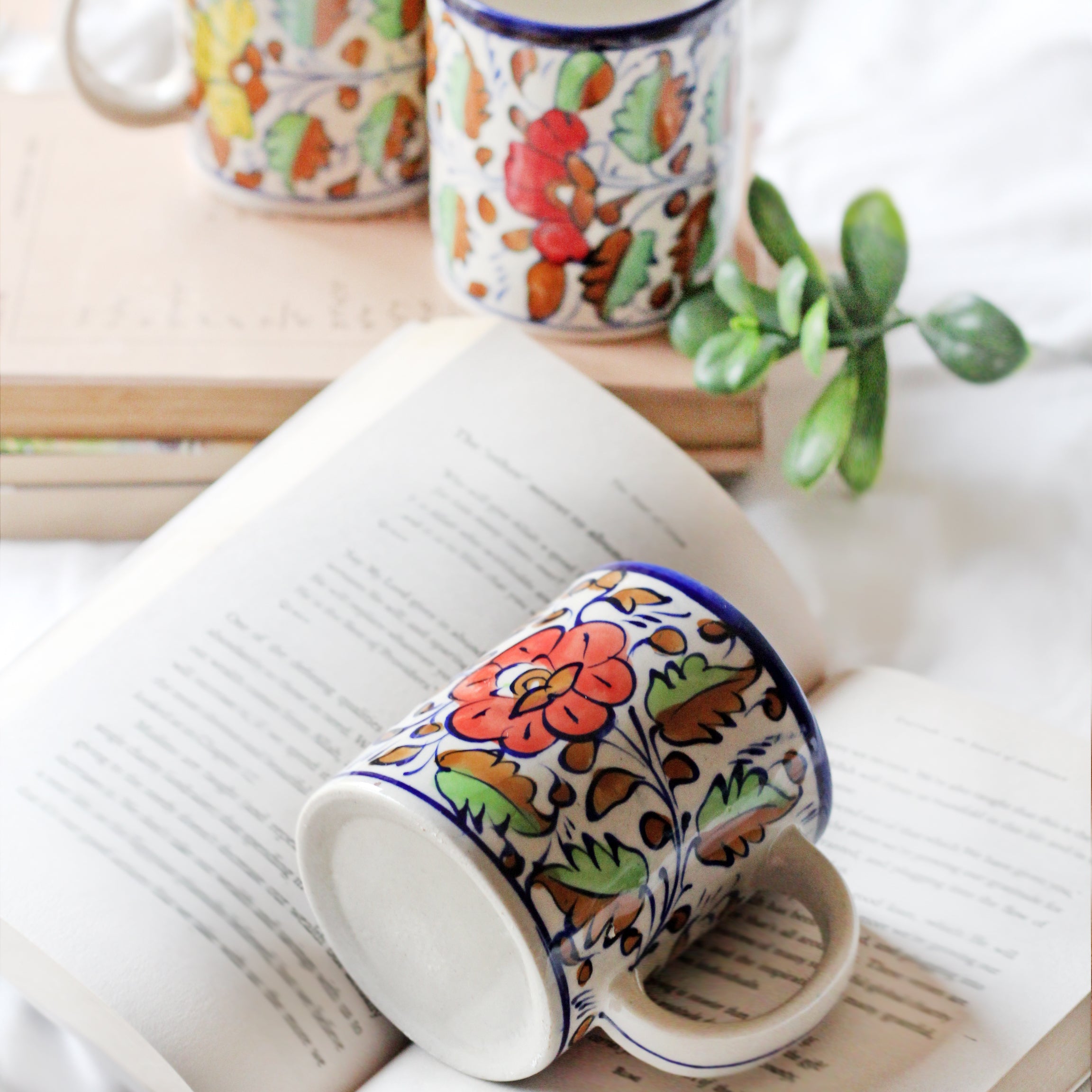 Colored Flowers, Green&Brown Leaves Colored Flowers, Green&Brown Leaves