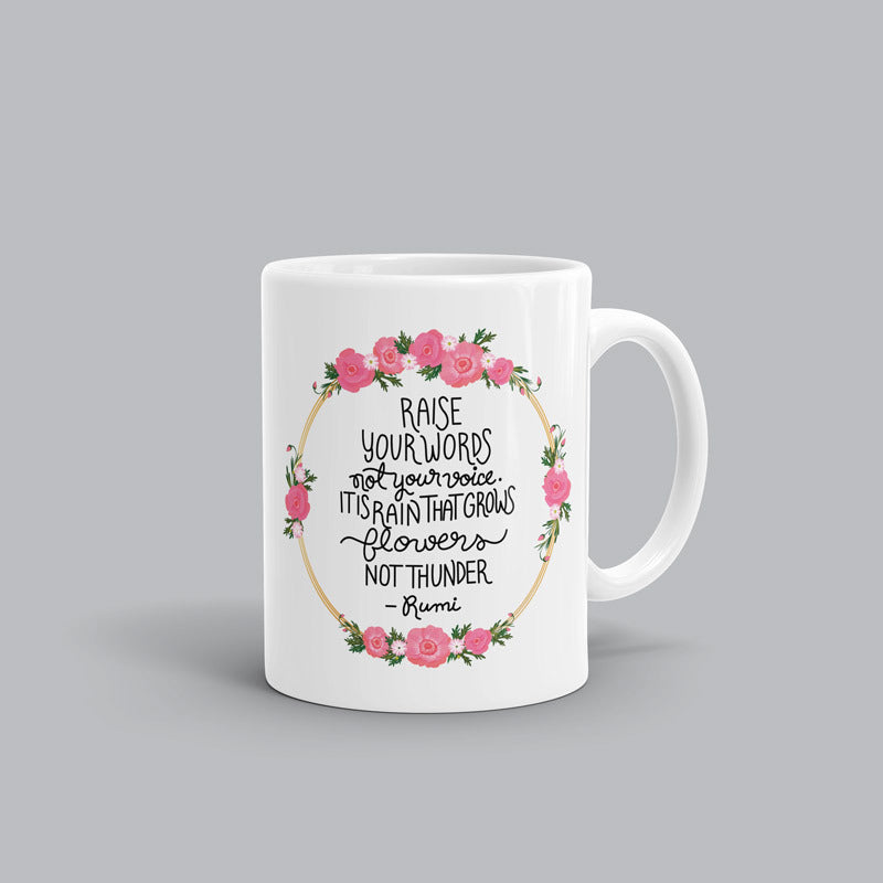 Raise your words Rumi Mug