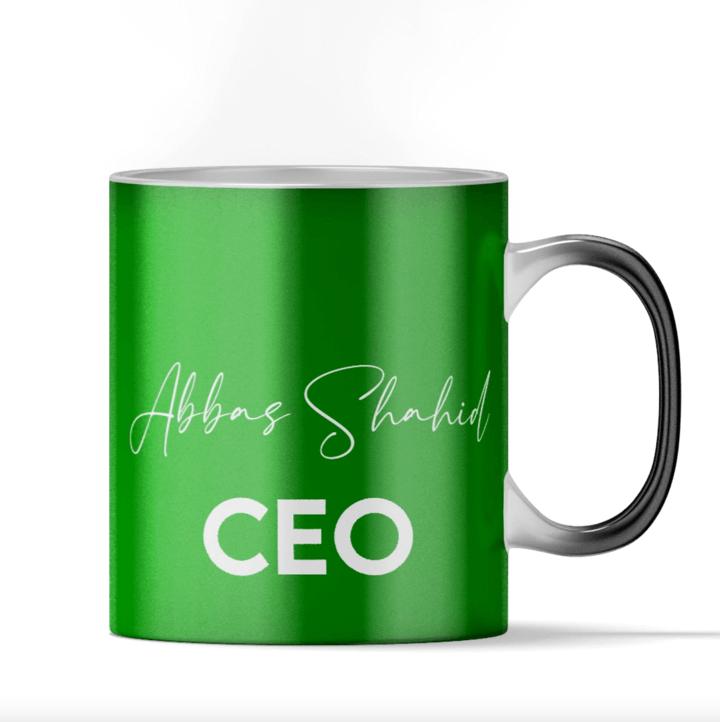 Green Magic name and Permanent Designation Magic Mug