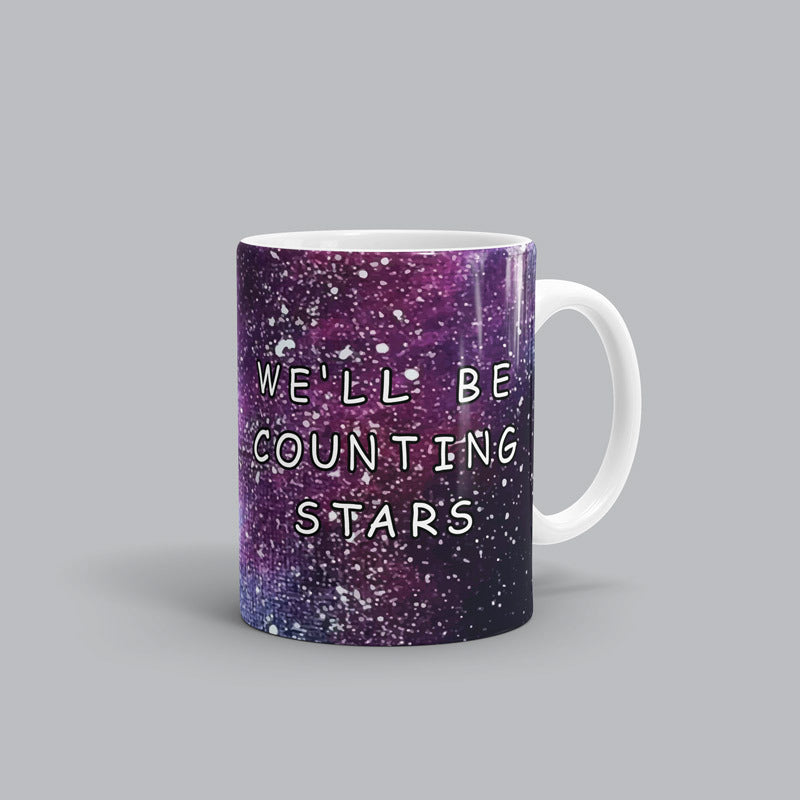 Counting Stars- star backdrop- Song mug