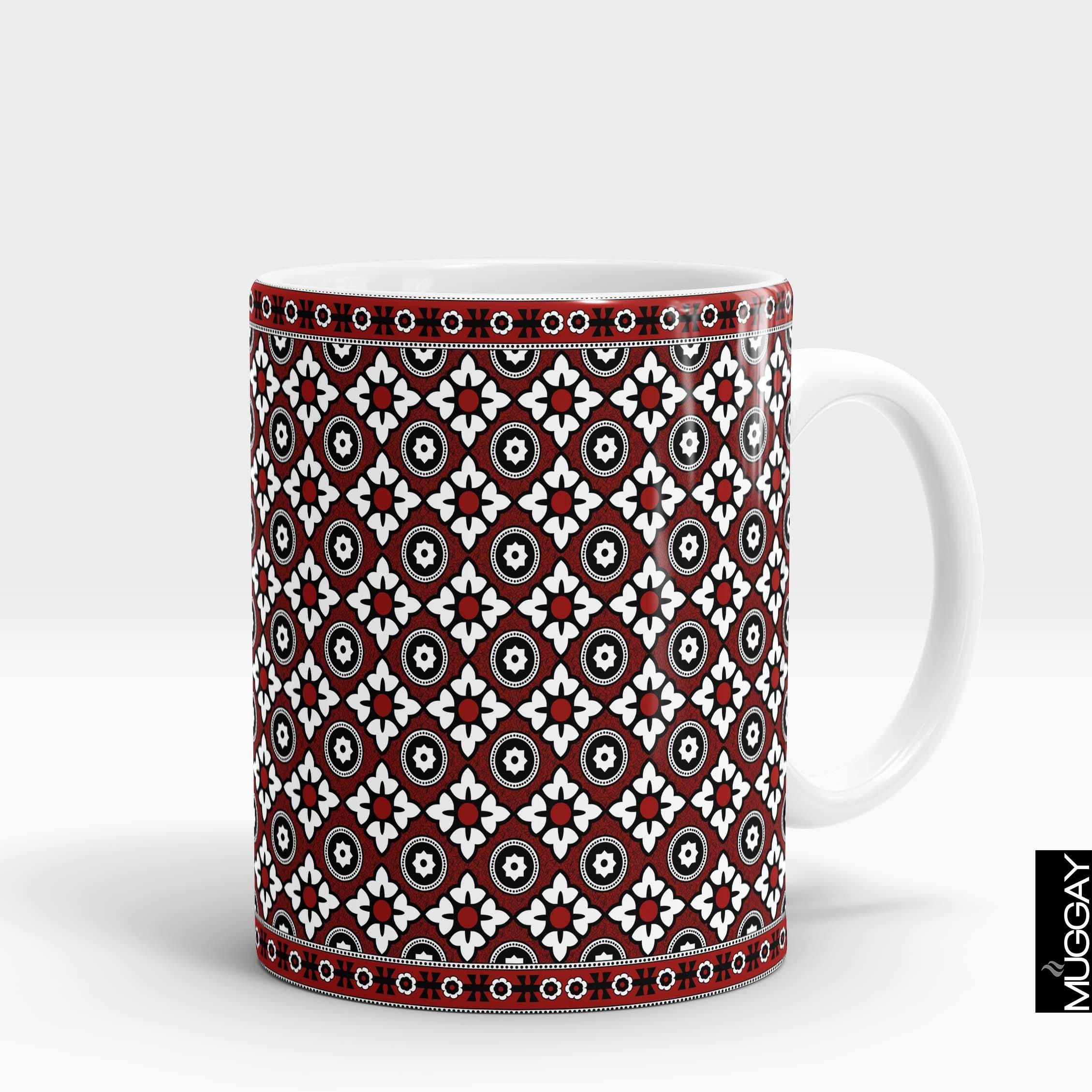 Ajrak Mug - aj1 Ajrak Muggay.com white