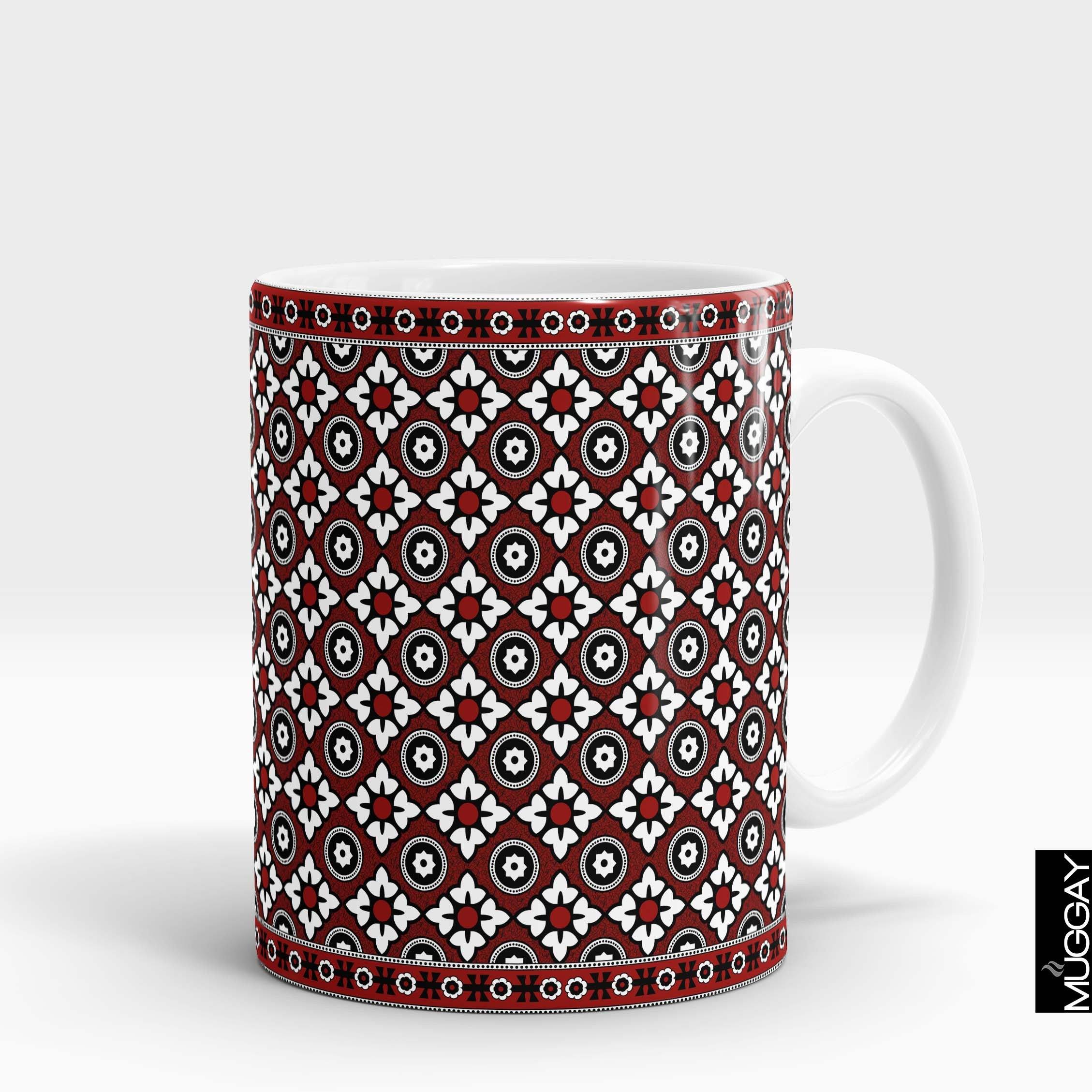 Ajrak Mug - aj1 Ajrak Muggay.com white 