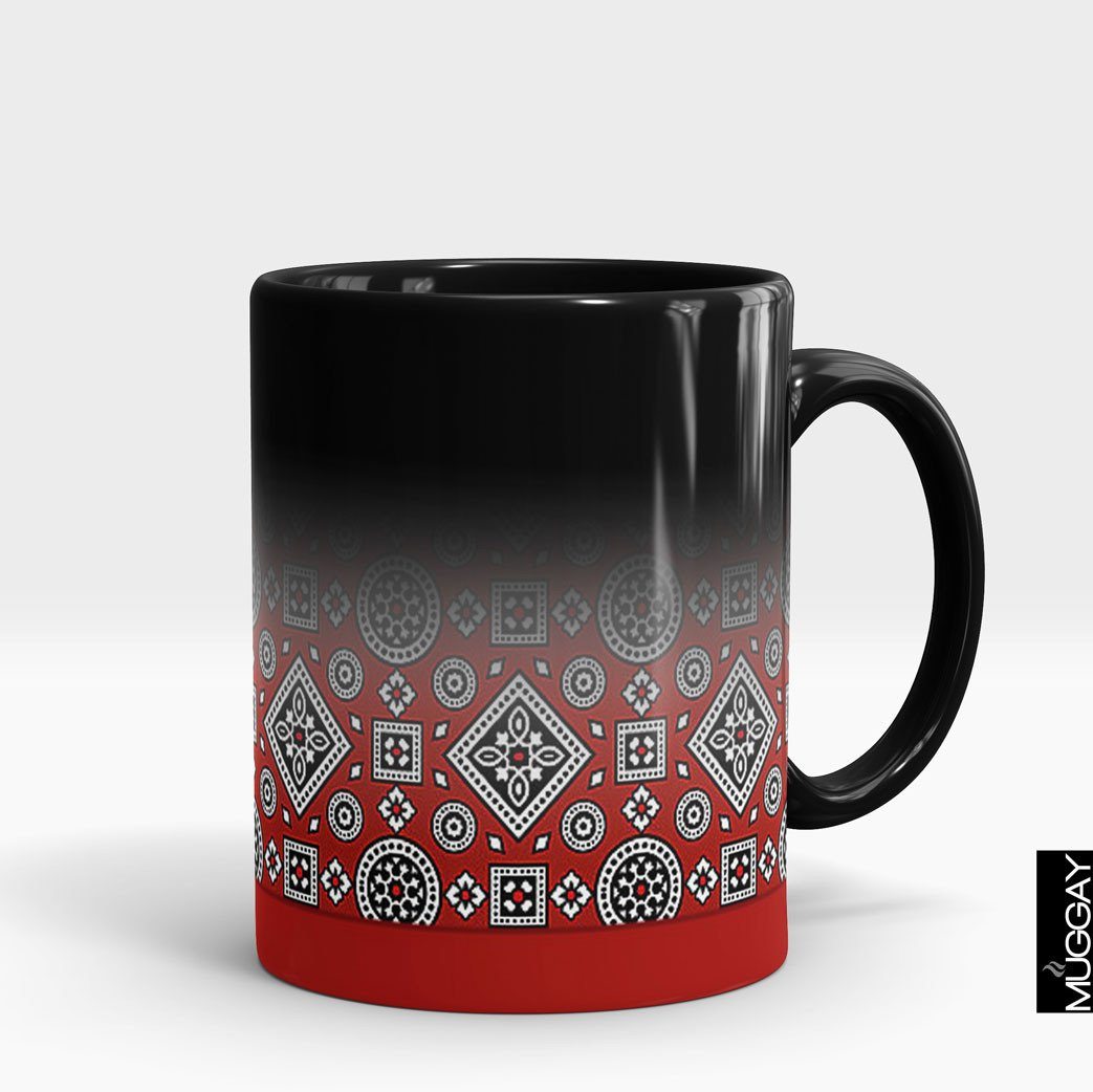 Ajrak Mug - aj3 Ajrak Muggay.com white 