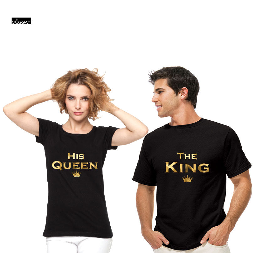 The King - His Queen Couple T shirts