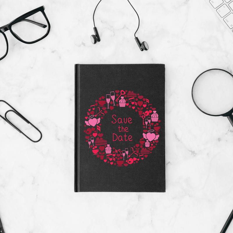 Premium Leather Journal Save the Date coloured Premium Leather Journal Save the Date coloured