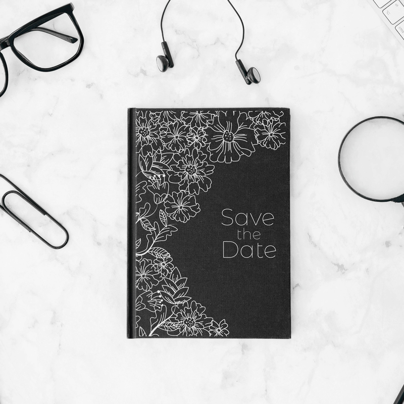 Premium Leather Journal Save the Date