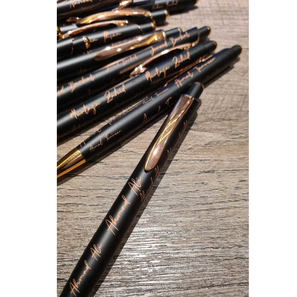 Messy Gold Pen - add your name / Nikkah date Messy Gold Pen - add your name / Nikkah date