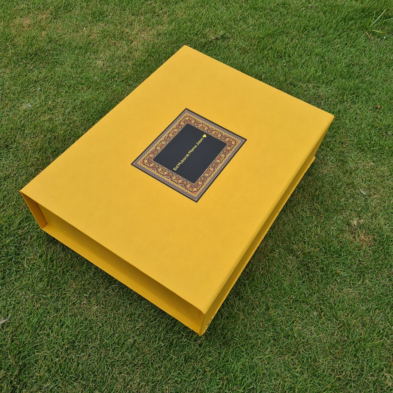 Yellow Gift Box with Motif