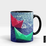 'Paper Boats in Rain' Lover Mug