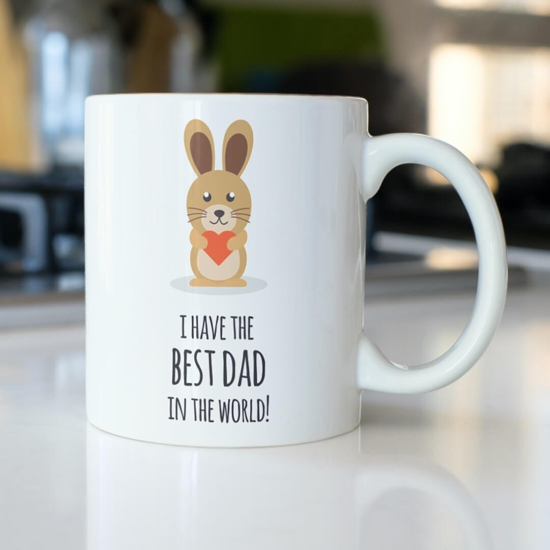 Best Dad w/ Bunny - Mugs for Father