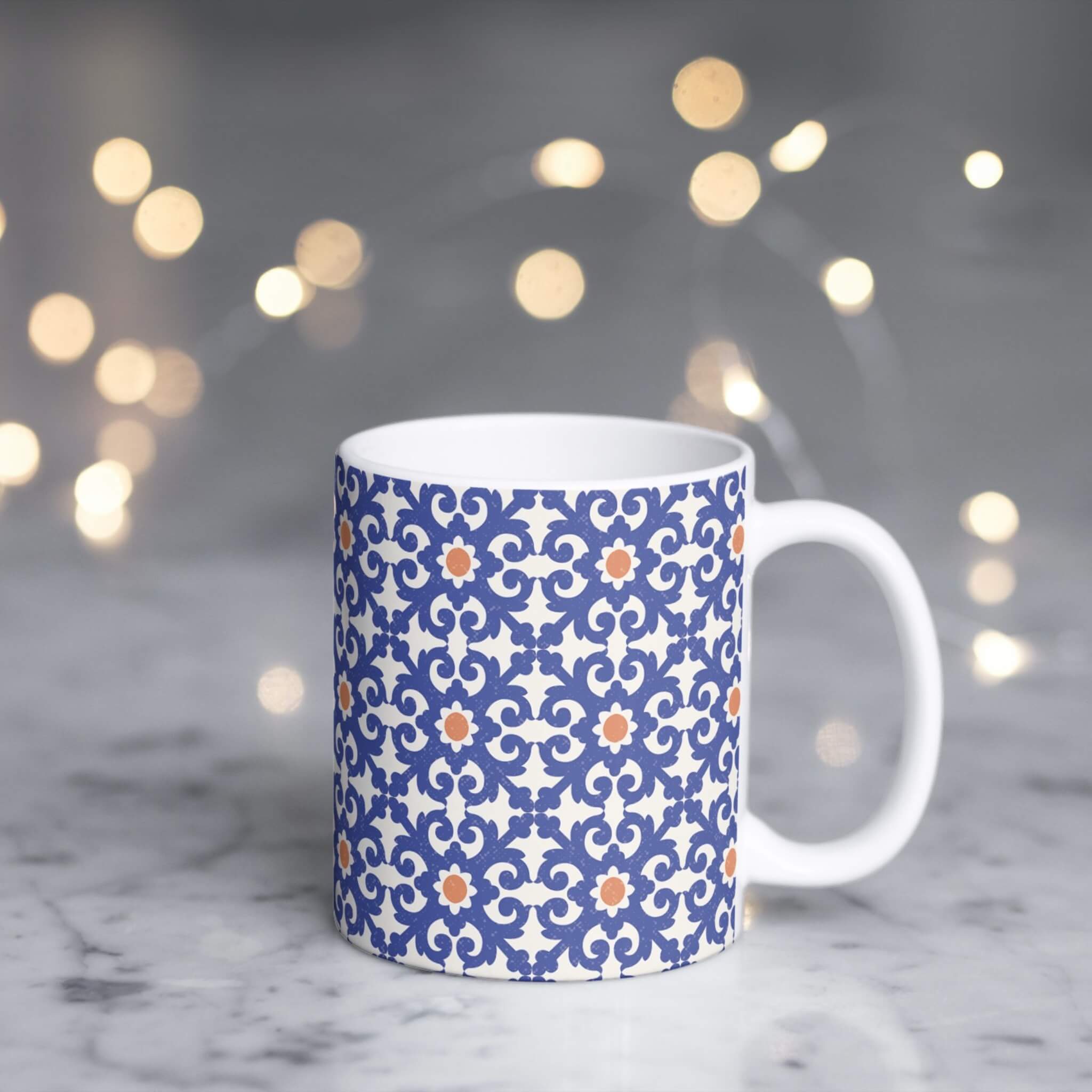 Blue and Orange Marrakech Mug