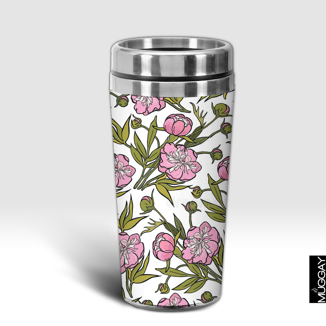 Pink flowers with Green Leaves Design Trug
