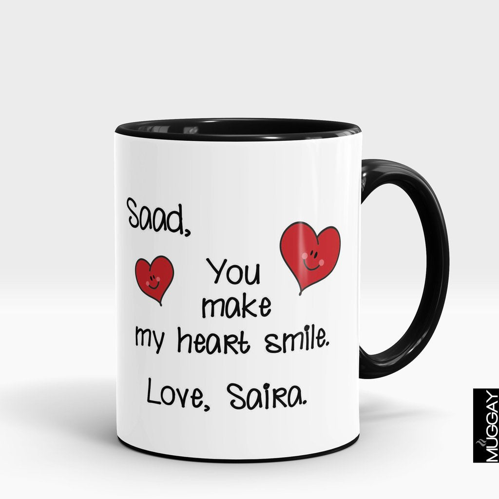 Magic 'You Make My Heart Smile' Valentine Mug