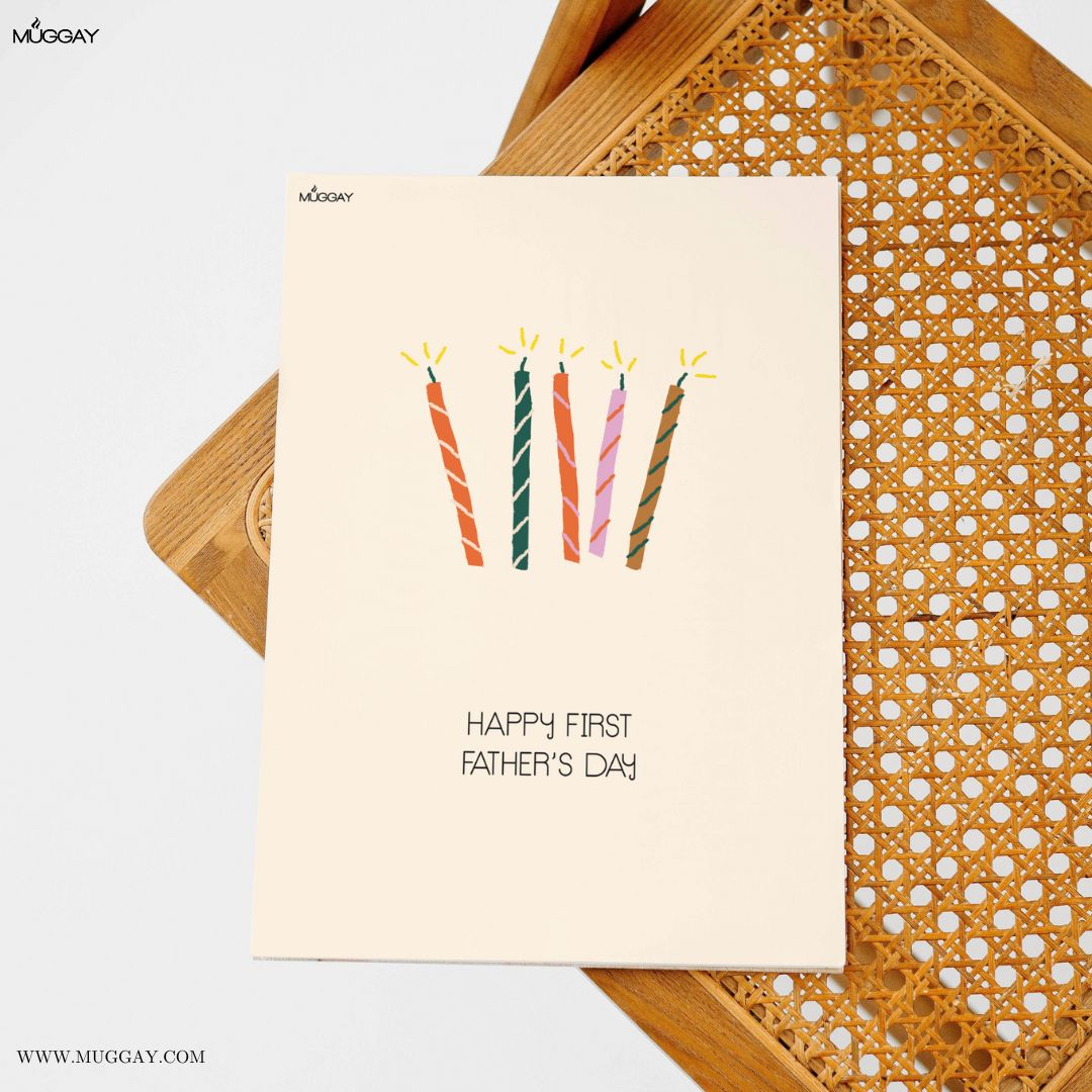 Candles First Father's Day  | Cards for Fathers