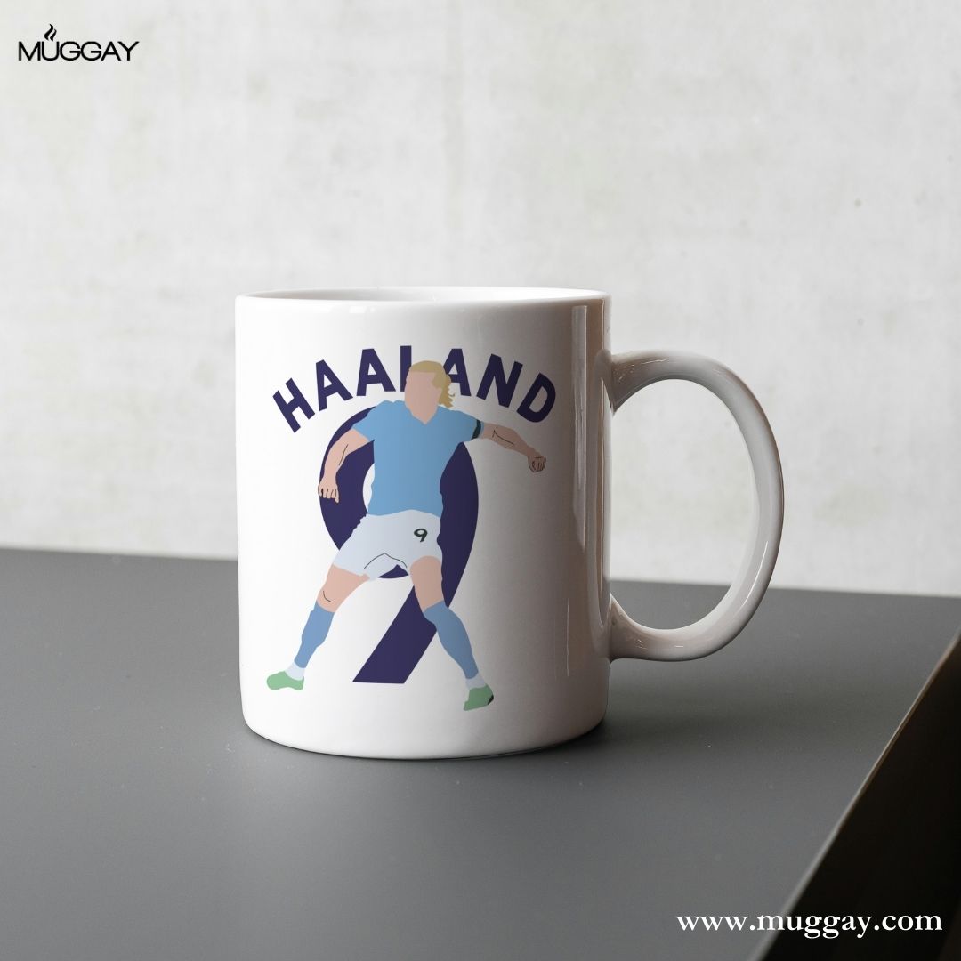 Erling Haaland 9 Manchester City Fan Gift | Football Mugs