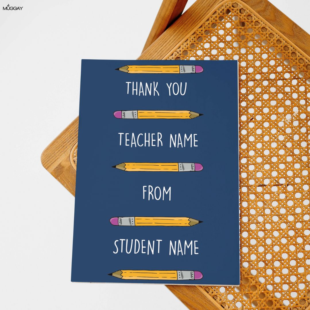 Pencil Personalized  | Cards for Teachers