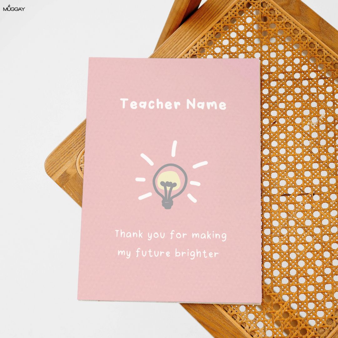Personalized Bulb Bright | Cards for Teachers