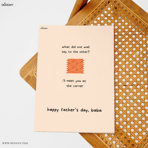 Wall Funny Pun Dad Joke  | Cards for Fathers