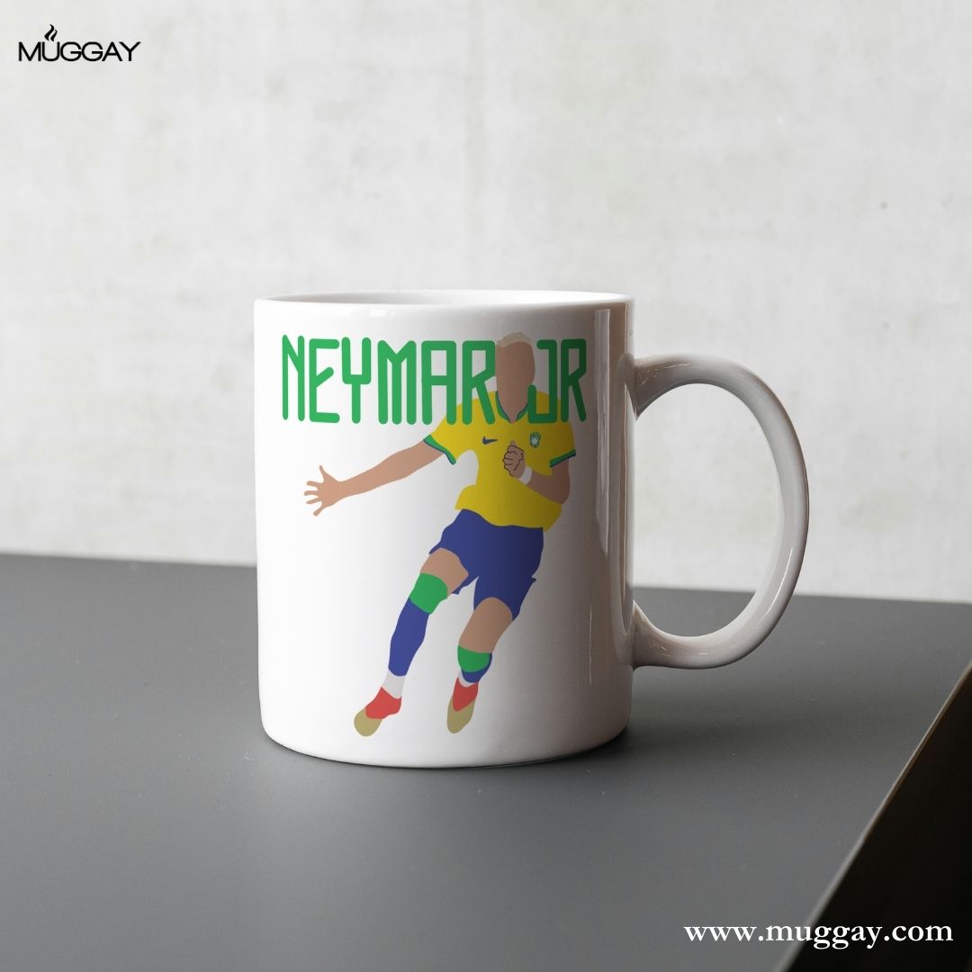 Neymar Running Green Text | Football Mug