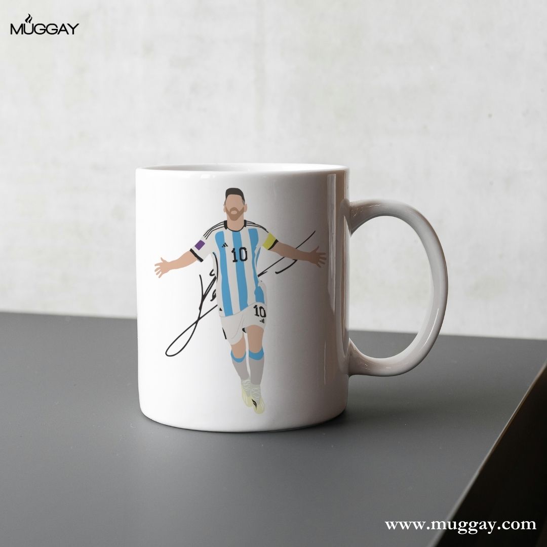 Messi Pose & Signature | Football Mug