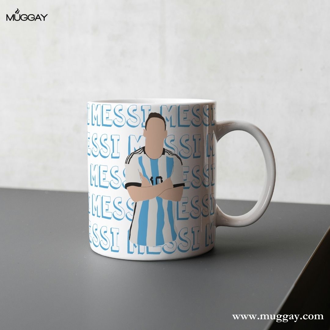 Messi Blue Text| Football Mugs
