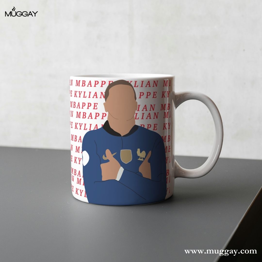 Mbappe Red Text | Football mugs