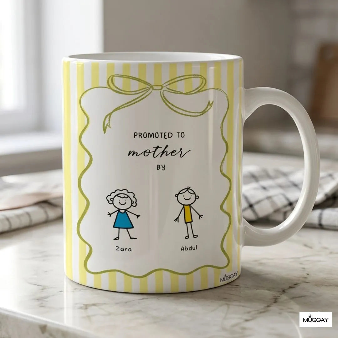 Celebrate the love of family with our “Loved By” personalized mug for Amma, Naani, or Daadi, featuring custom names of children or grandchildren