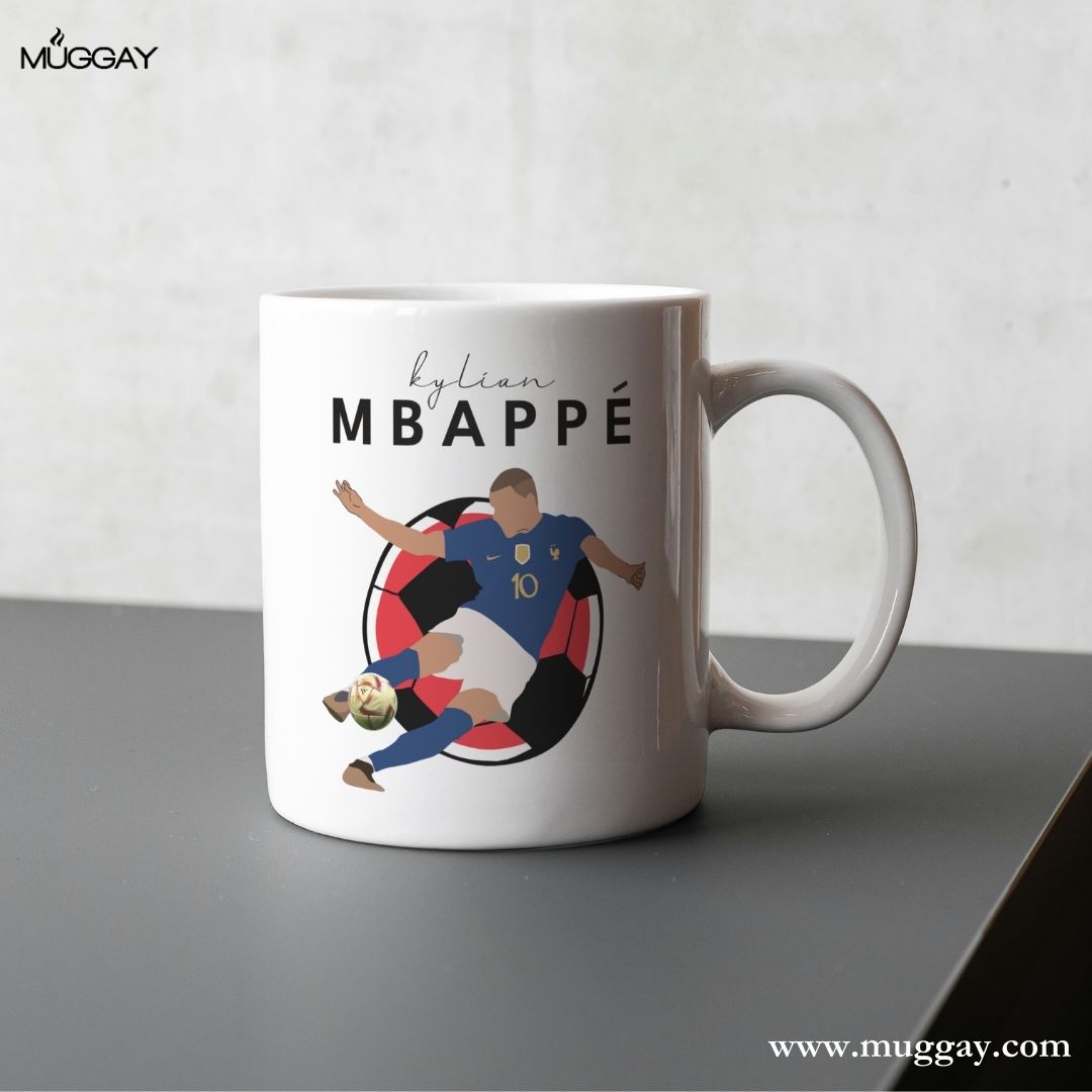 Mbappe Red Football | Football mugs